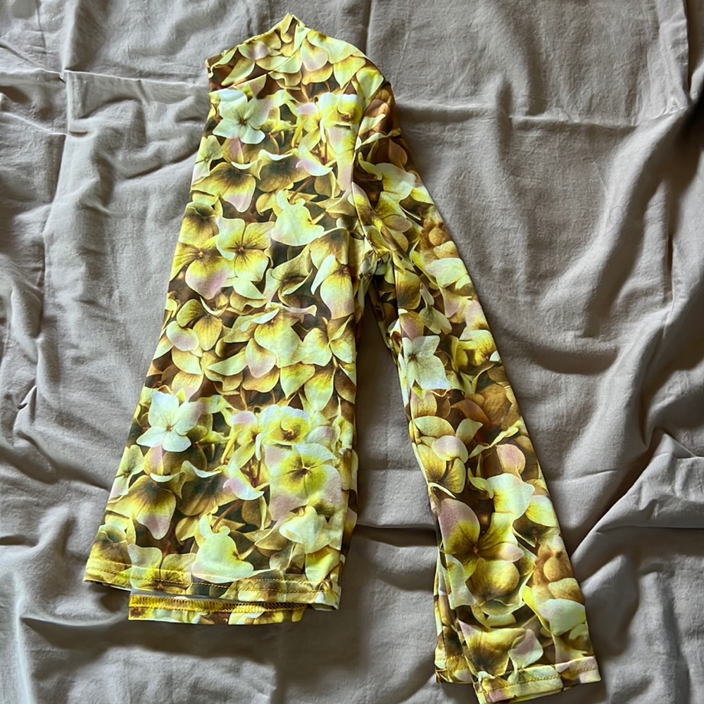 Kids girls flower turtle neck top